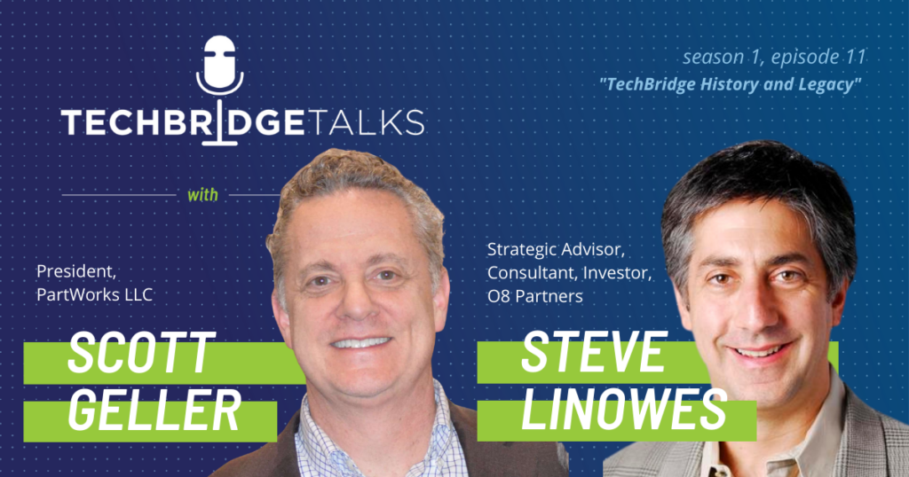 TechBridge Talks S1 E11 "TechBridge History & Legacy" featuring PartWorks LLC president Scott Geller & O8 Partners strategic advisor & consultant Steve Linowes